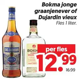 Dekamarkt Bokma jonge graanjenever of Dujardin vieux aanbieding