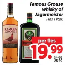 Dekamarkt Famous Grouse whisky of Jägermeister aanbieding