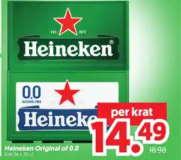 Dekamarkt Heineken Original of 0.0 aanbieding