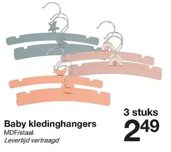 Zeeman Baby kledinghangers aanbieding