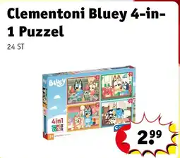 Kruidvat Clementoni Bluey 4-in-1 Puzzel aanbieding