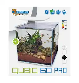 Pets Place SuperFish Qubiq 60 Pro - Aquarium - 40x40x50,8 cm Zwart aanbieding