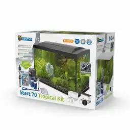 Pets Place SuperFish Aquarium Tropical Kit 70 - Aquarium - 59,2x31,5x44,1 cm Zwart aanbieding