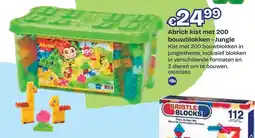 Dreamland Abrick kist met 200 bouwblokken - Jungle aanbieding