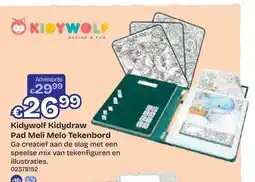 Dreamland Kidywolf Kidydraw Pad Meli Melo Tekenbord aanbieding