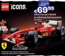 Dreamland LEGO icons Ferrari F2004 en Michael Schumacher aanbieding