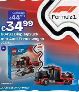 Dreamland LEGO CITY Displaytruck met Audi F1 racewagen aanbieding