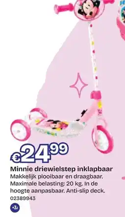 Dreamland Minnie driewielstep inklapbaar aanbieding