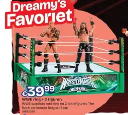 Dreamland WWE ring + 2 figuren aanbieding