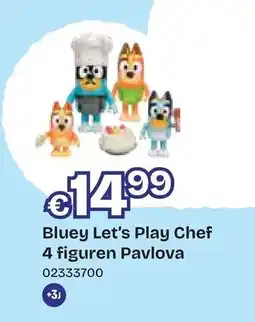Dreamland Bluey Let's Play Chef 4 figuuren Pavlova aanbieding