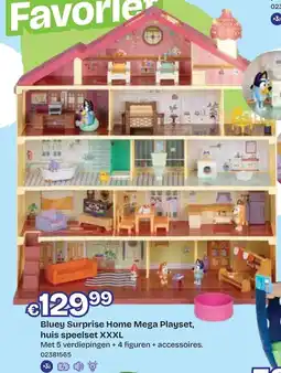Dreamland Bluey Surprise Home Mega Playset, huis speelset XXXL aanbieding