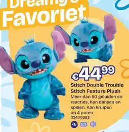 Dreamland Stitch Double Trouble Stitch Feature Plush aanbieding