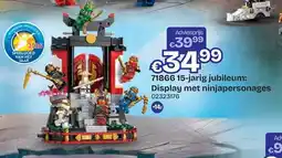 Dreamland LEGO 15-jarig jubileum: display met ninjapersonages aanbieding