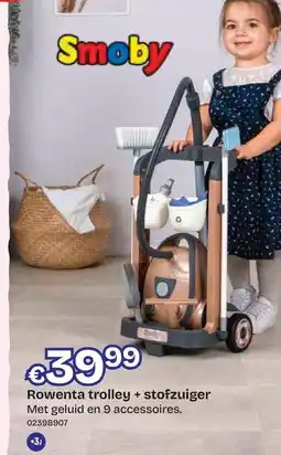 Dreamland Smoby Rowenta trolley + stofzuiger aanbieding
