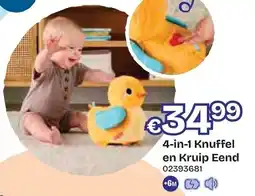 Dreamland 4-in-1 Knuffel en Kruip Eend aanbieding