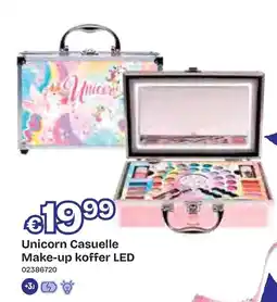 Dreamland Unicorn Casuelle Make-up koffer LED aanbieding