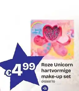 Dreamland Roze Unicorn hartvormige make-up set aanbieding
