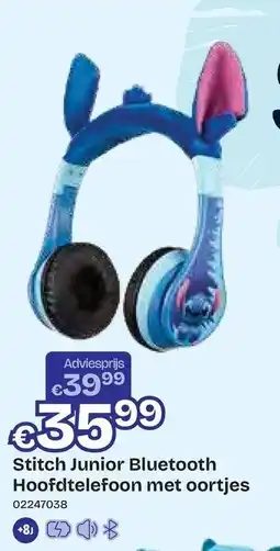 Dreamland Stitch Junior Bluetooth Hoofdtelefoon met oortjes aanbieding
