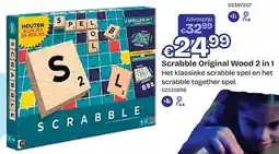 Dreamland Scrabble Original Wood 2 in 1 aanbieding