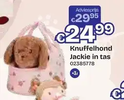 Dreamland Knuffelhond Jackie in tas aanbieding