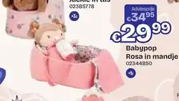 Dreamland Babypop Rosa in mandje aanbieding