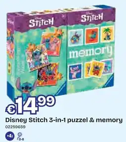 Dreamland Disney Stitch 3-in-1 puzzel & memory aanbieding