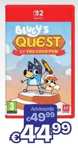 Dreamland Bluey's Quest for the Gold Pen aanbieding