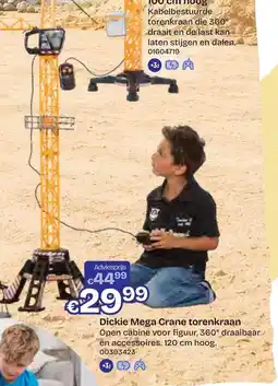 Dreamland Dickie Mega Crane torenkraan aanbieding