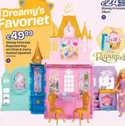 Dreamland Disney Princess Rapunzel Pop en Close & Carry Kasteel Speelset aanbieding