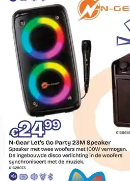 Dreamland N-Gear Let's Go Party 23M Speaker aanbieding