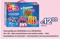 Dreamland K3 4 Puzzels aanbieding