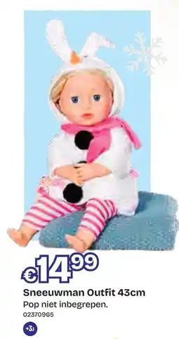 Dreamland Sneeuwman Outfit 43cm aanbieding