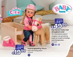 Dreamland Baby born My Horse Cutie met draagbare stal aanbieding