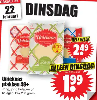 Dirk Uniekaas plakken 48+ aanbieding