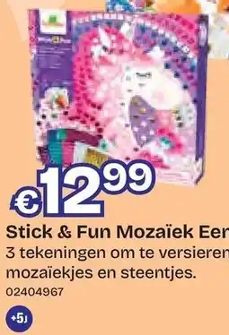 Dreamland Stick & Fun Mozaiek Eenhoorns aanbieding