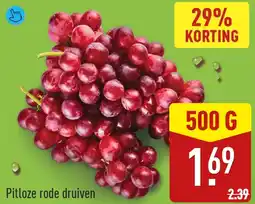 ALDI Pitloze rode druiven aanbieding