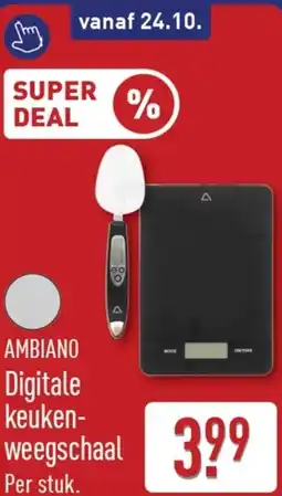 ALDI Ambiano Digitale keuken-weegschaal aanbieding