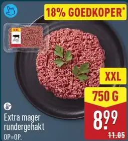 ALDI Extra mager rundergehakt aanbieding