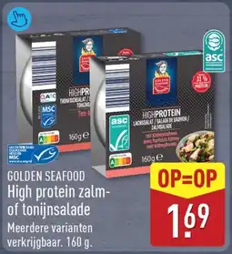 ALDI Golden Seafood High protein zalm- of tonijnsalade aanbieding
