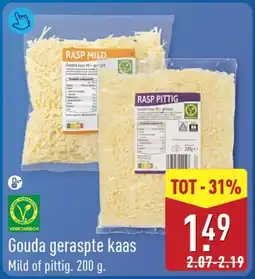ALDI Gouda geraspte kaas aanbieding