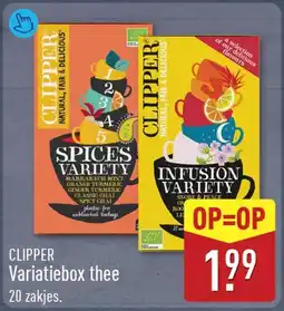 ALDI Clipper Variatiebox thee aanbieding