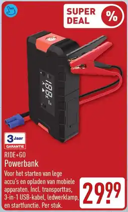 ALDI RIDE+GO Powerbank aanbieding