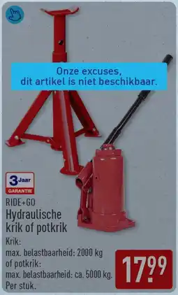 ALDI RIDE+GO Hydraulische krik of potkrik aanbieding