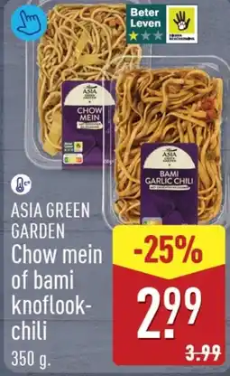 ALDI Asia Green Garden Chow mein of bami knoflook-chili aanbieding