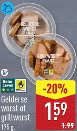 ALDI Gelderse worst of grillworst aanbieding
