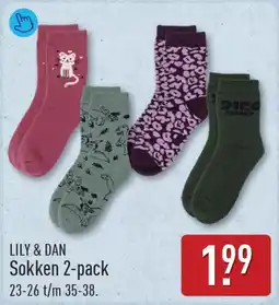 ALDI Lily & Dan Sokken 2-pack aanbieding