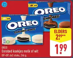 ALDI Oreo enrobed koekjes melk of wit aanbieding