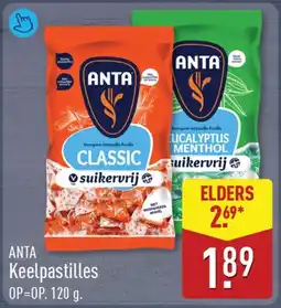 ALDI Anta keelpastilles aanbieding