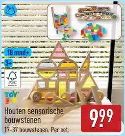 ALDI Toy Lino Houten sensorische bouwstenen aanbieding