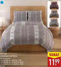 ALDI Novitesse Dekbedovertrek fleece aanbieding